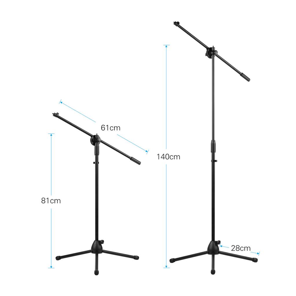140cm 4.6ft Adjustable Height Light Stand Durable Aluminum Alloy Floor Tripod Stand Kit with Phone Holder Max
