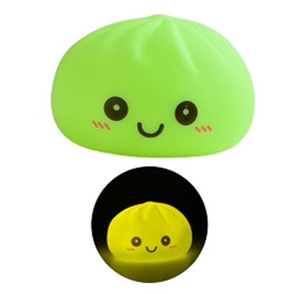 Cute Led Night Light Dumpling Silicone Nightlights For Bedroom Decoration Kids Birthday Gift