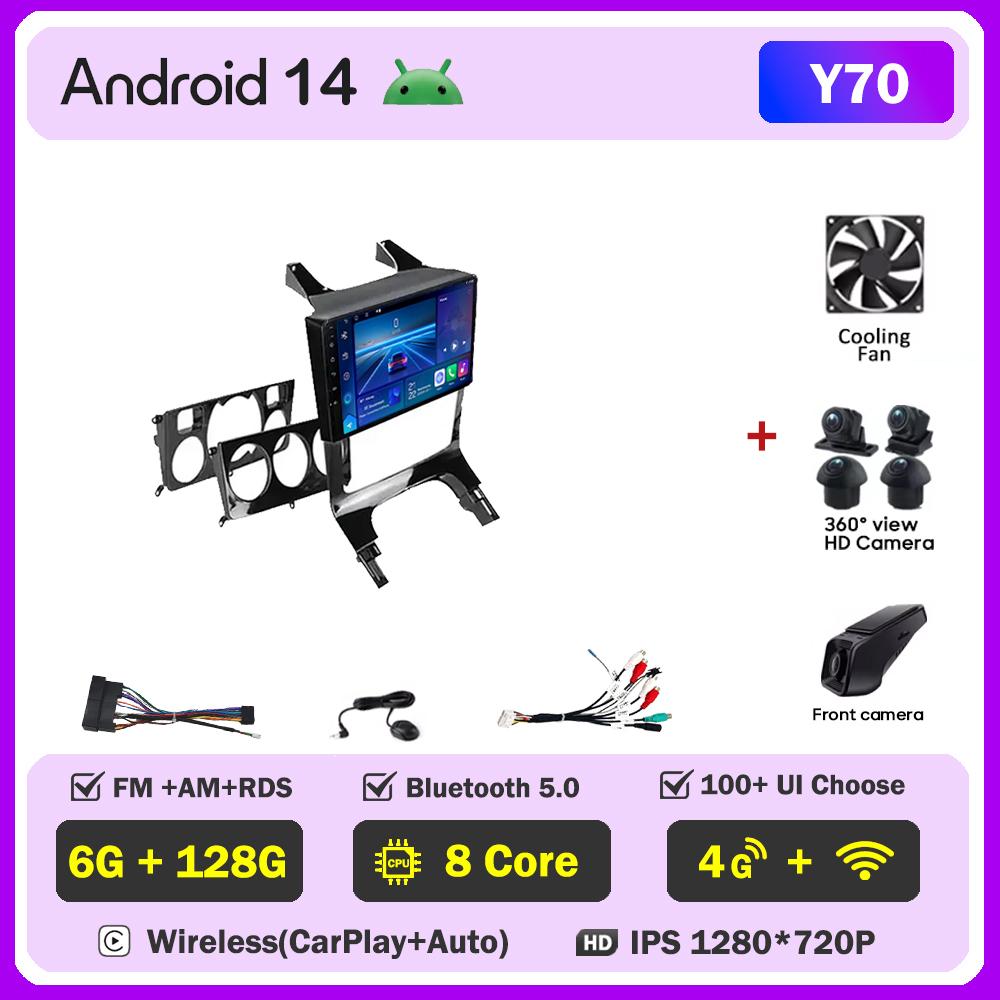 Android 14 For Peugeot 3008 5008 AT MT 2009 -2015 Car Radio Carplay GPS Navigation Android Auto 5G Wifi DVD Stereo Screen RDS