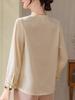 2026 New Arrival: Mom's Stylish Chinese-Style Blouse - Spring Outfit for Middle-aged & Elderly Women, Round Neck, Lightweight Fabric