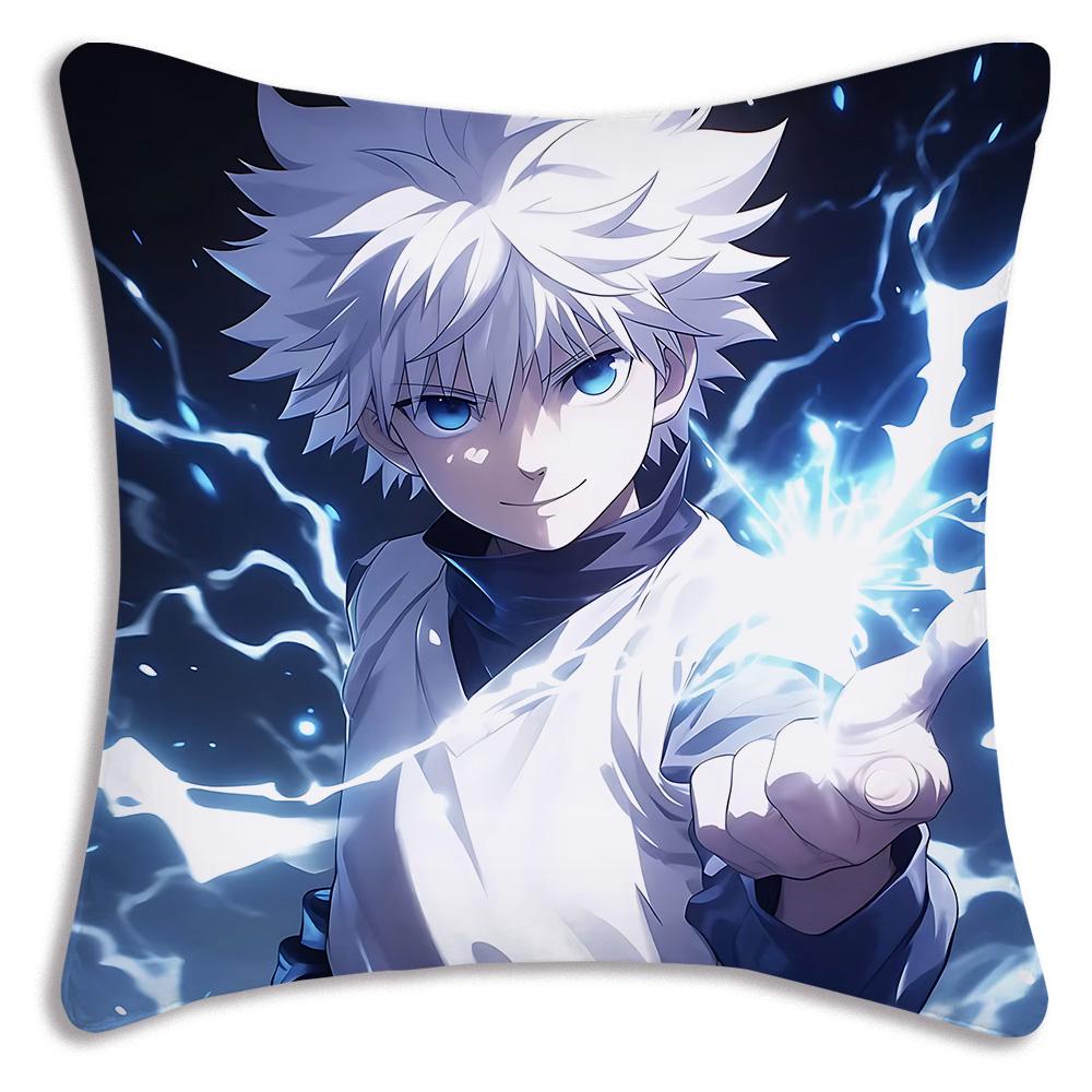 Anime For H-Hunters x Hunters Pillow Covers Cartoon Sofa Decorative Home Double-sided Printing Short Plush Cute Cushion Cover