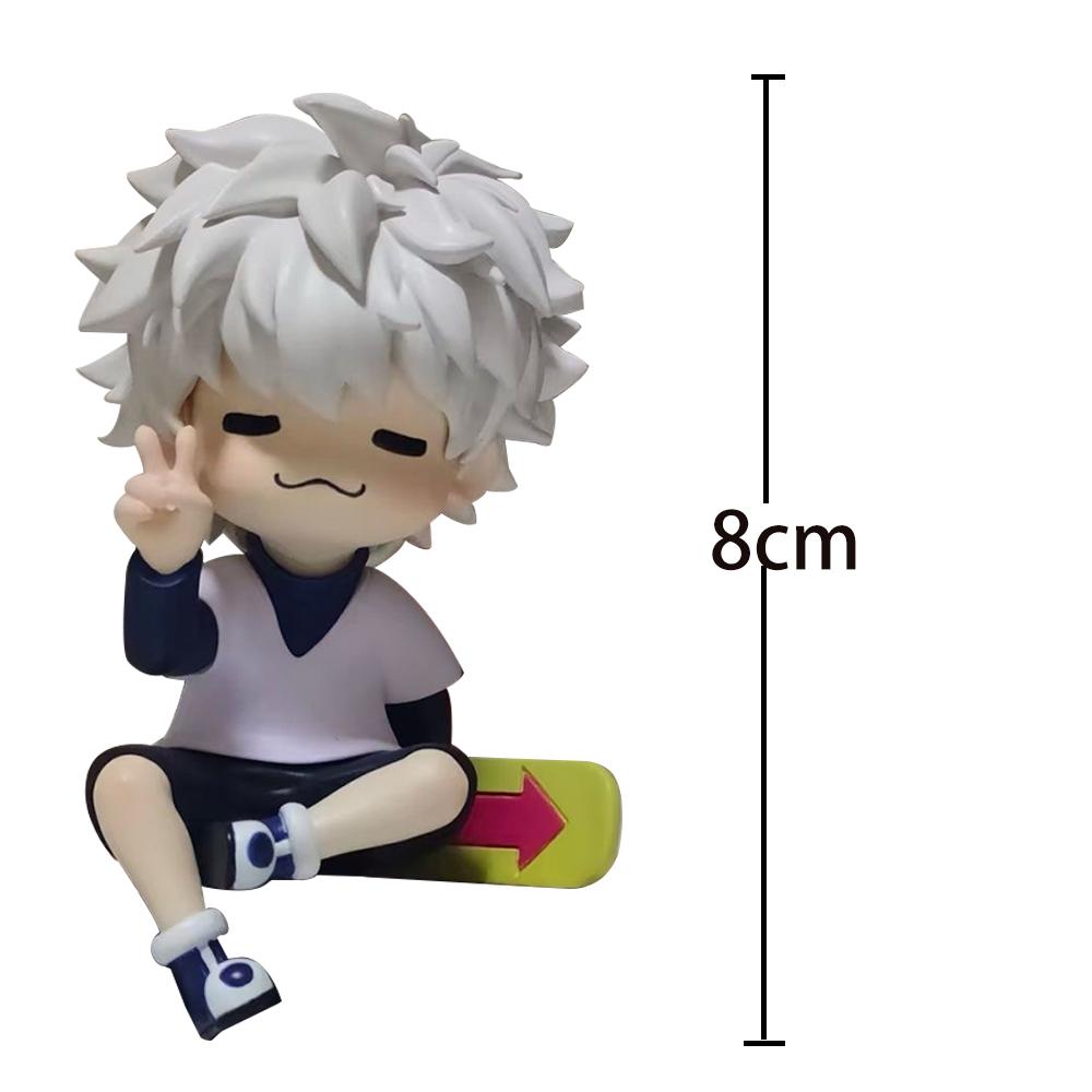 H×H Anime Figure Gon Freecss Killua Zoldyck Action Figure sitting pose Anime Hisoka Figure Statue Car Ornaments PVC Model Toys