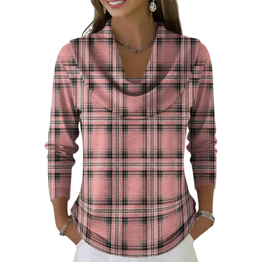 Dámský ležérní a módní svetr s dlouhým rukávem a potiskem, kulatým výstřihem