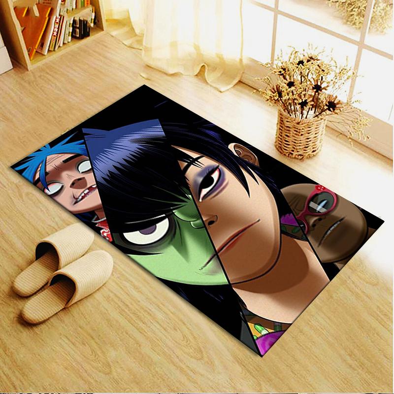Gorillaz Teppich für Wohnzimmer Schlafzimmer Zuhause Sofadekoration, Kinder Spiel rutschfeste Bodenmatte