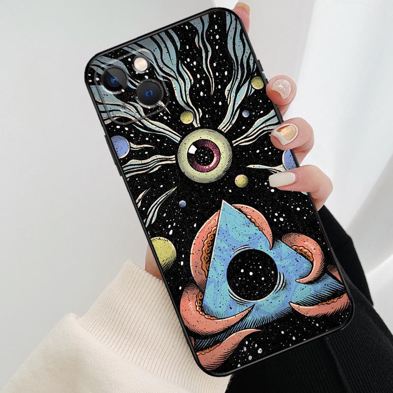 

Eye Illustration Phone Case For iPhone 17 Pro Max 16 15 11 13 12 14 Pro Max mini 15 16 Plus 16e 17 Air Cover iPhone 13Pro MAX