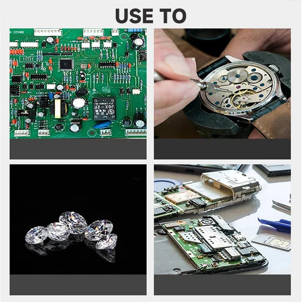 1 Stück für Uhrenzeiger-Montagearbeiten Gerade Ellbogen ESD-259 ESD-259A ESD-7A Griff Edelstahl Antistatische Kunststoffpinzette