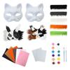 Therian Mask Kit Paper Blank Masks Half Face Hand-painted Cat Mask Diy Masks For Masquerade Cosplay Party Gifts Christmas Gifts