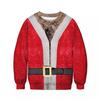 New Christmas Santa Claus Ugly Fashion Casual 3D Digital Printing Personalized Round Neck Long Sleeve Pullovers