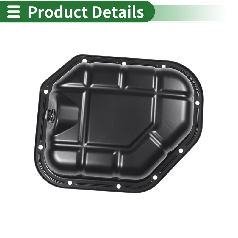 UXCELL 1 Pc No.2151037102 Engine Oil Pan for Hyundai Sonata 2002-2005 Iron Black
