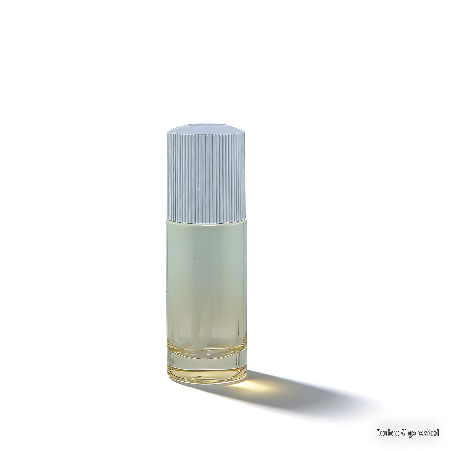 

High-End 120ml Glass Bottles Set with Striped Cap for Lotion/Toner, Large Capacity 30g-50g Cream Jars