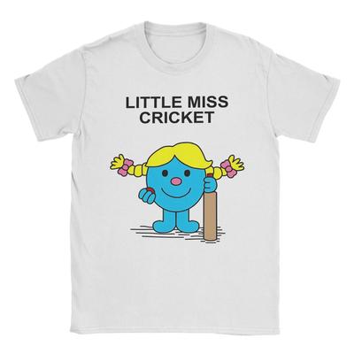 Little Miss Cricket  T Shirt Pure Cotton Hipster TShirt Round Collar Mr Men Little Miss Tee Shirt Short Sleeve Clothes Summer