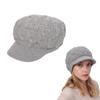 Moerstar Knit Newsboy with Slimming Cold Weather Warm To the Free Women's Hat, Cap, Brim, Fleece-Lined, Face, Protection, Ears, Fall/Winter (JP,