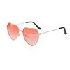 Vintage Metal Frame Uv400 Protection Fancy Accessories Glasses Shades Heart Sun Glasses Heart-Shaped Sunglasses