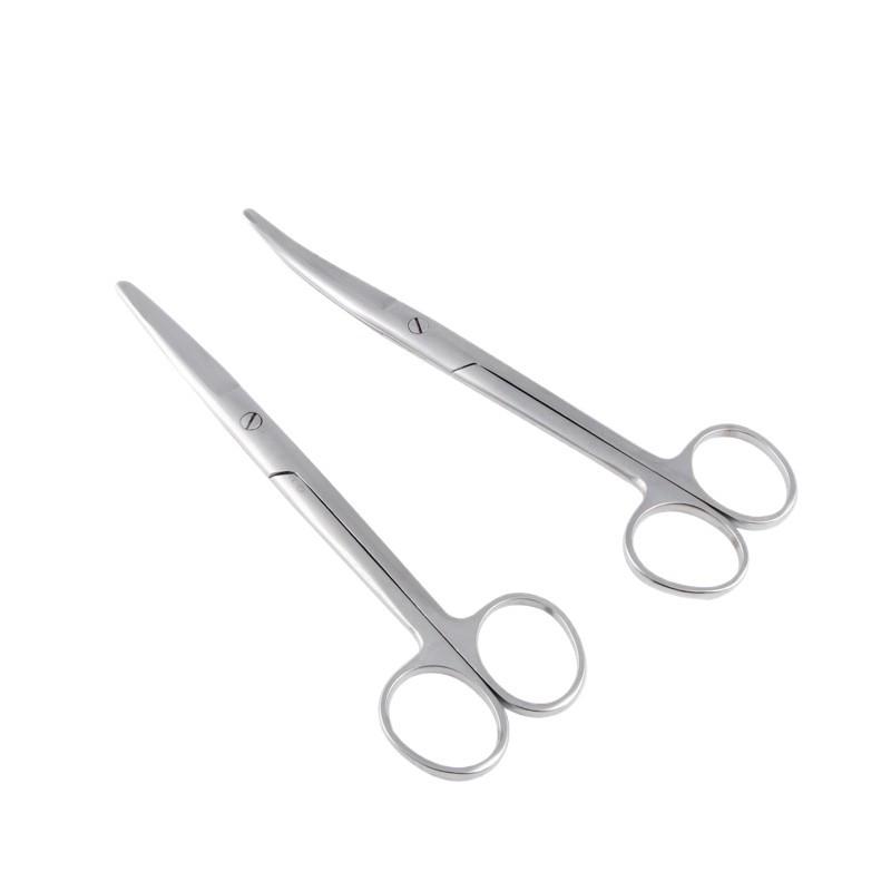 Stainless Steel Surgical & Teaching Dissection Scissors - Straight/Round Cutting & Gauze Scissors