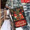 Gd-Dq09050058-1pc Dwarf Pine Bell Snowflake Welcome Christmas Garden Flag_2 (1)- Outdoor Garden Flag Double-Sided Home Decoration Courtyard Decoration