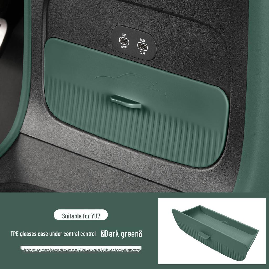 Xiaomi YU7 Console Drawer Glasses Case - Hidden Car Storage & Interior Accessory