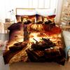 Deluxe Modern Tank Race Bedding Set - Single/Double/King/Queen Size Down Quilt Cover & Pillowcase, Home Textile