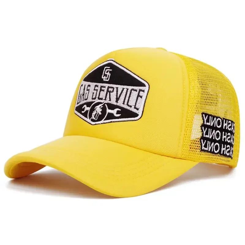 Yiran bag Nieuwe Letter Borduur Baseballpetten Nieuwe Unisex Hip Hop Ademende Persoonlijke Zonneklep Gaas Veelzijdige Straatmode Trucker Petten 55-60cm