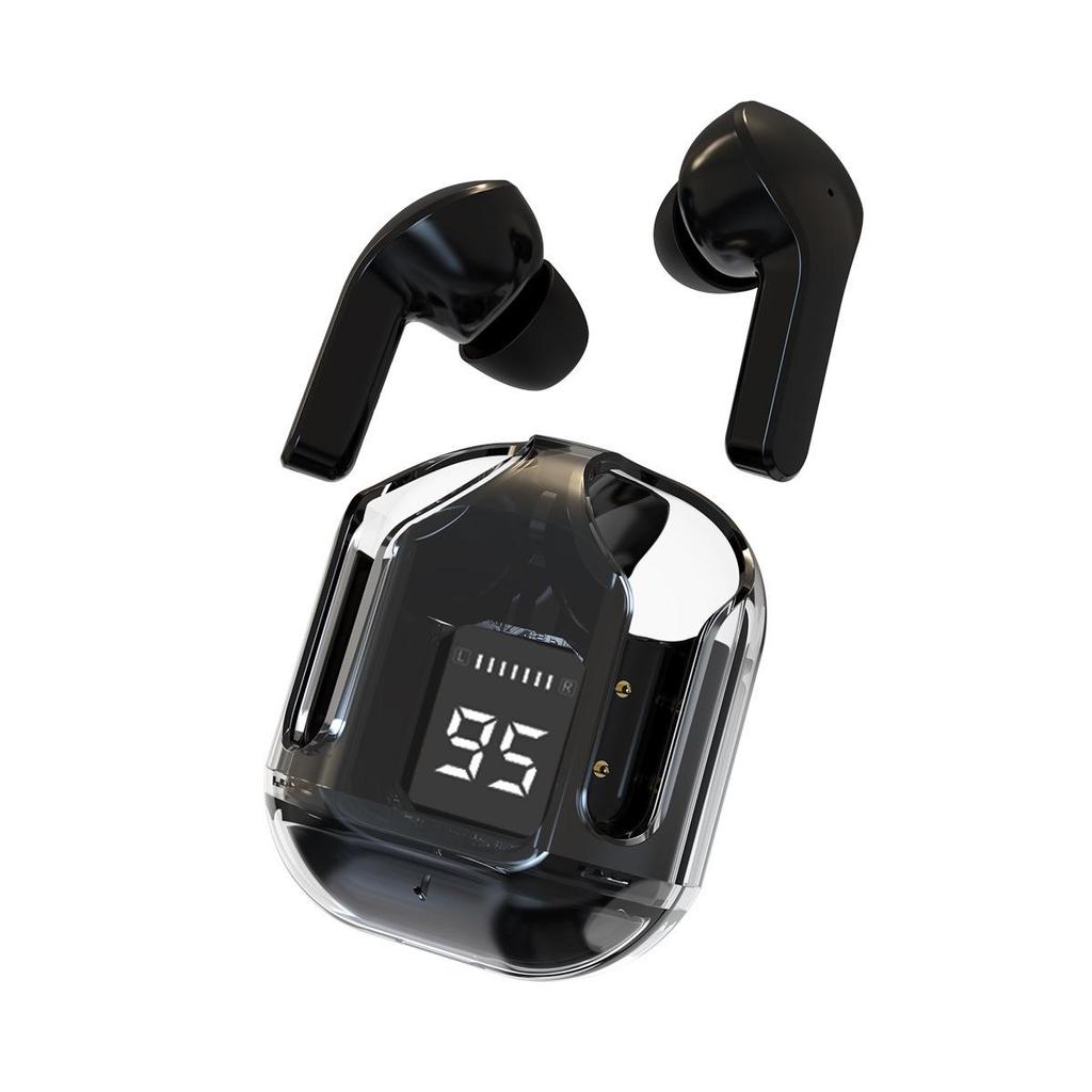 Air39 Transparent Wireless Bluetooth Earbuds with Digital Display, Dual Stereo, Long Battery Life, Ideal for Gaming