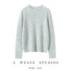 100% Cashmere Women's Round Neck Knit Sweater
