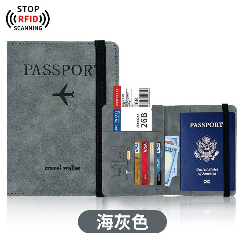 Women Men RFID Vintage Business Passport Covers Holder RFID Blocking Leather Card Case Passport Holder Cover Wallet Travel Accessories