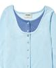 Peace Maker Layered Slim Round Cardigan (Sky Blue)