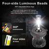 For 1992-1995 HONDA CIVIC EG/EH/EJ H4 LED Headlight 6000K Bulbs Hi/Lo Beam Combo