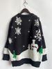 Christmas main picture cute snowman pattern round neck long sleeved knitted pullover sweater New Year sweater 3549 EMA
