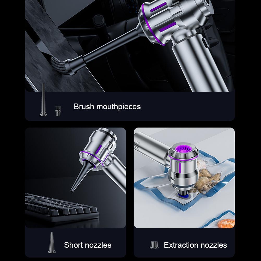 2025 New 16000PA Wireless Car Vacuum Cleaner Powerful Cleaning Machine Car Accessories Home Auto Mini Portable Cordless Cleaner Strong Suction