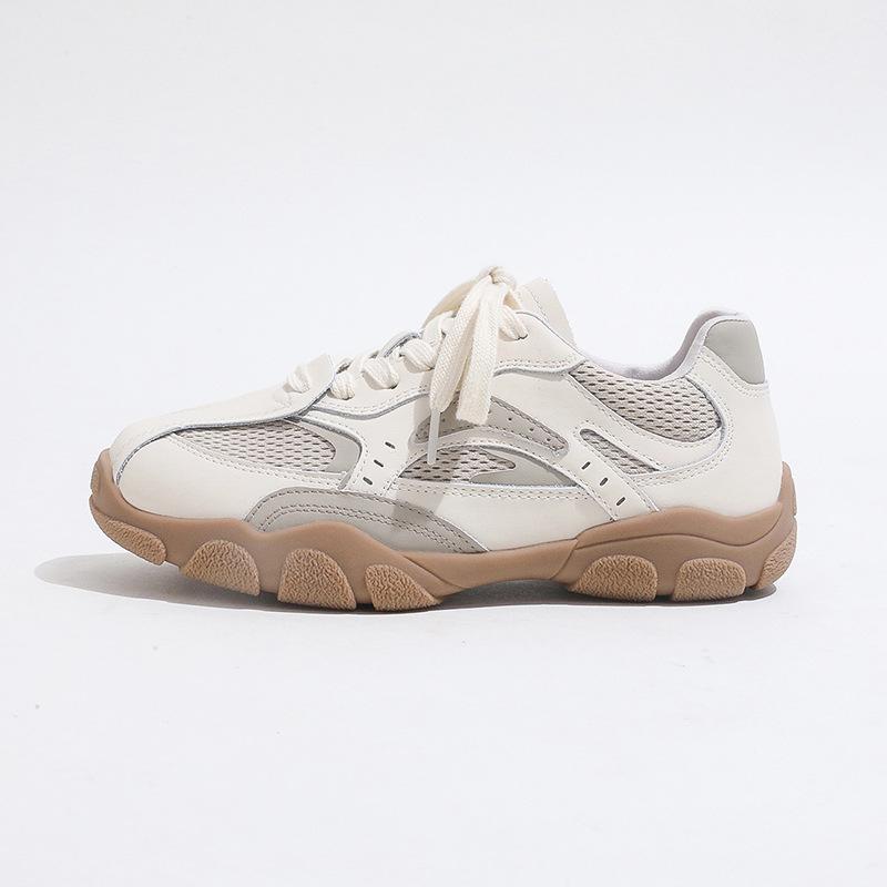 

Retro color matching German training shoes women s 2025 spring new flat-soled Forrest Gump shoes women s versatile sports and leisure board shoes soft 35 абрикосовый