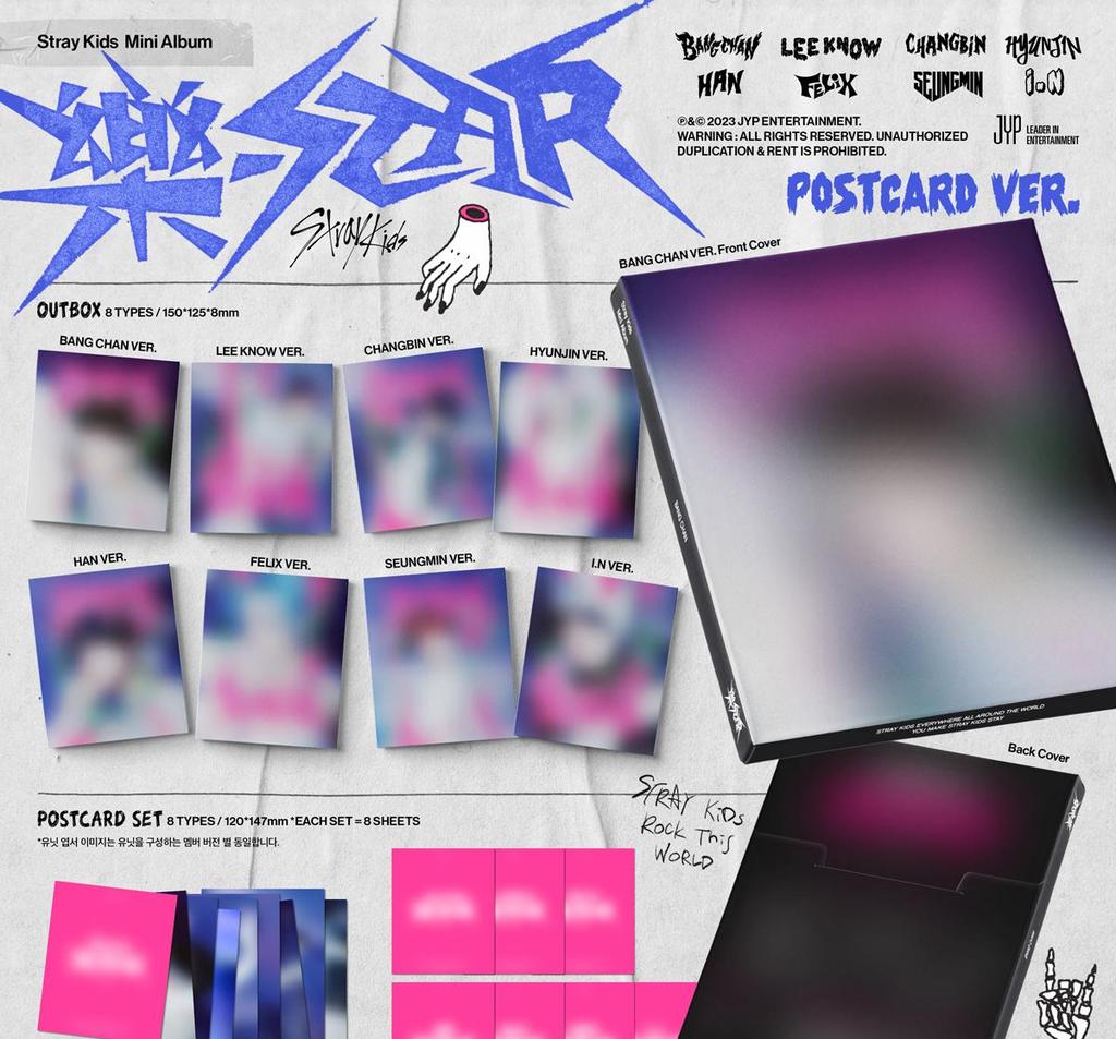 Stray Kids [Rock-Star] 8th Mini Album (POSTCARD ver.)