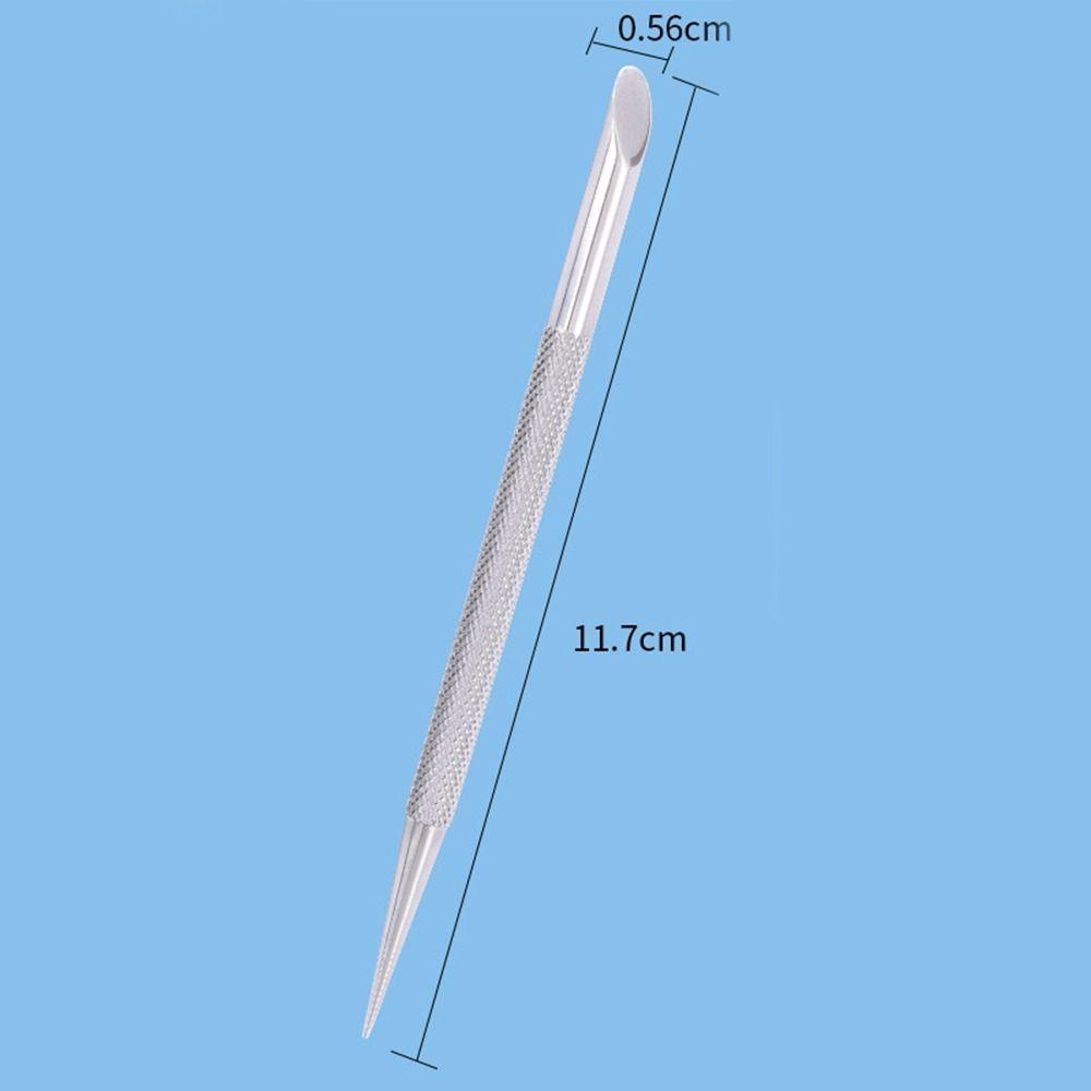 New Stainless Steel Nail Cuticle Pusher Ended Manicure Double Head Nail Dotting Pen Nail Care Tool for Nail