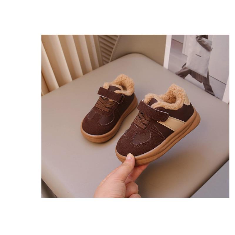 Korean Version of Children's Cotton Shoes Winter New Boys' Lamb Wool Velvet Warm Winter Shoes Girls' Baby Two Cotton Shoes