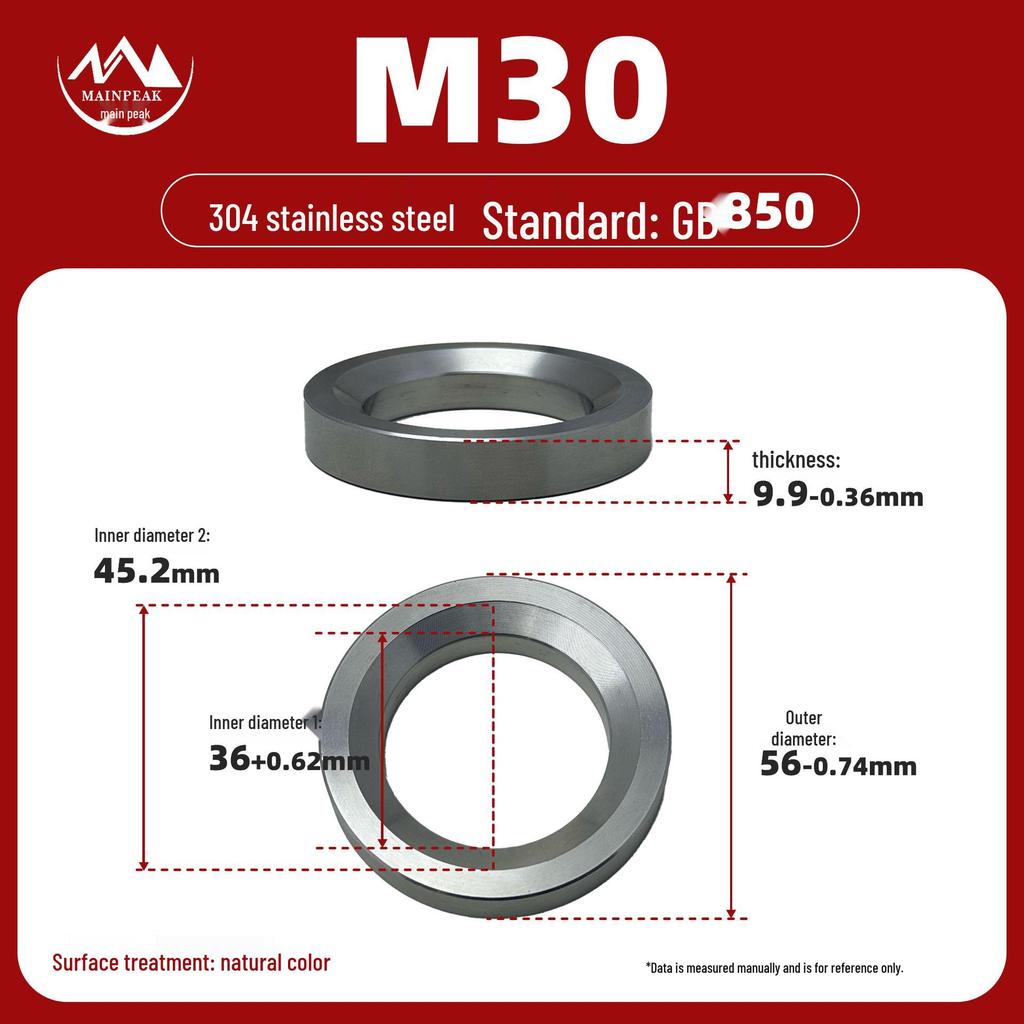 GB850 Tapered Washer: 304 Stainless Steel, High-Strength, Concave-Convex, for Fish Eye Bearings.