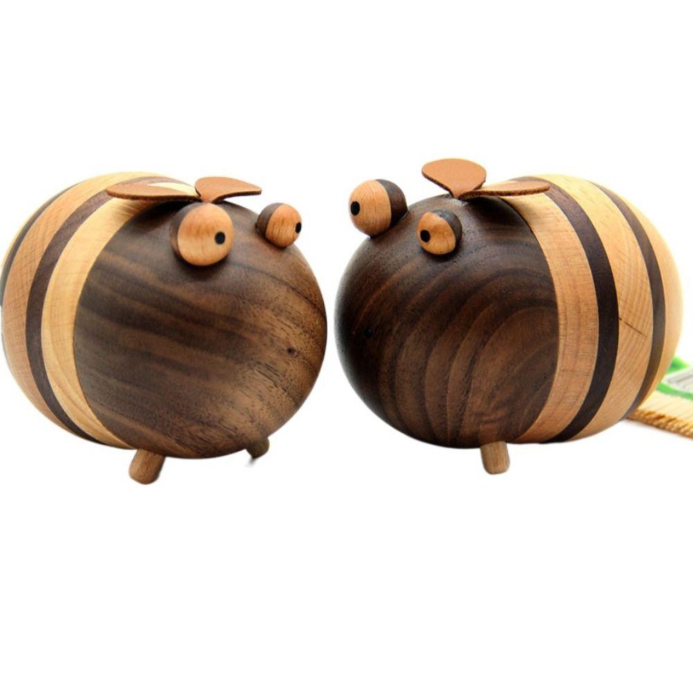 

Wooden Bee Toothpick Box Cartoon Bee Toothpick Holder Durable Toothpick Dispenser for Home Toothpick Box