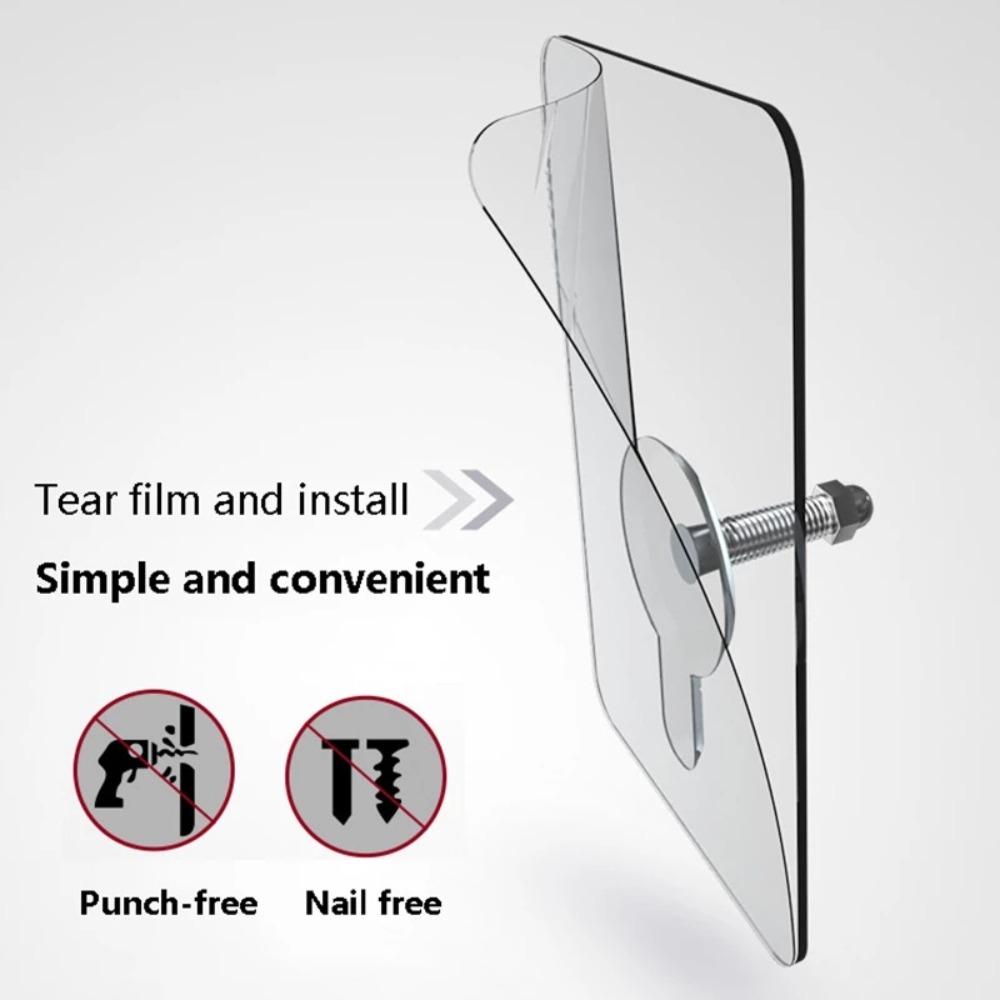 5Pcs Acrylic Self Adhesive Screw Stickers No Need to Punch Holes Wall Hook Towel Coat Hooks