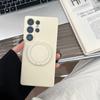 Liquid Silicone Magnetic Bracket Phone Case For Samsung S25 S24 S23 S22 S21 S26 Ultra Plus FE A56 A36 A26 Wireless Charge Cover