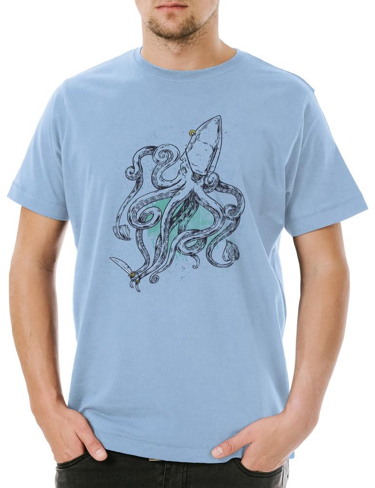 

Octopus Pirate Mens T-Shirt Pirate Octopus Octopus Octopus Diver Red Tattoo Art M