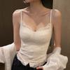 Women Lace Camisole Bra With Padded Slim Fit Sexy Backless Inner Wear