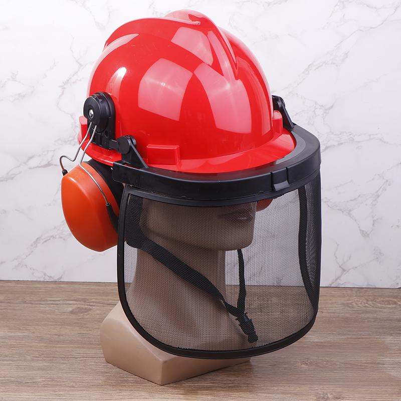 

Garden Trimmer Protective Mask Industrial Forestry Safety Helmet Ear Protector Trimmer Parts Lawn Mower Accessories помаранчевий