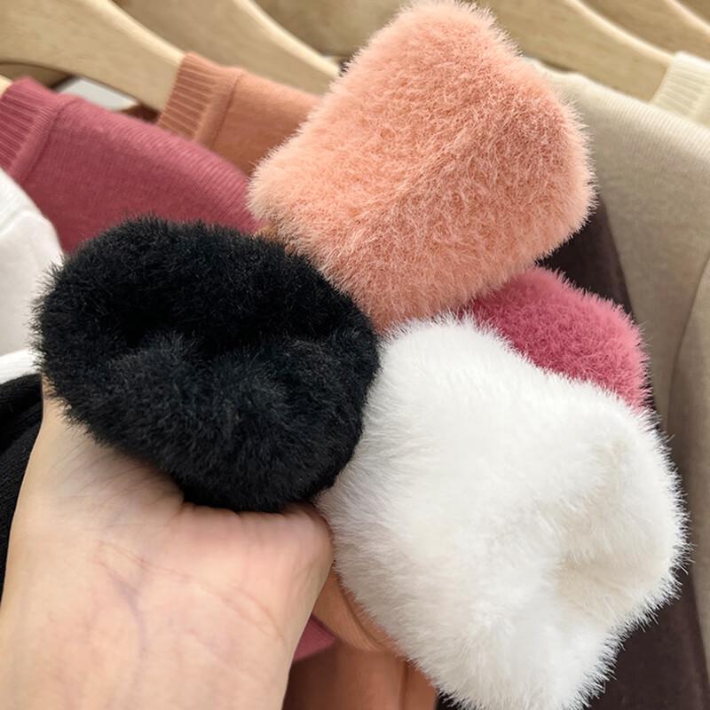 Yuzhaolin Women's Fleece Lined Round Neck Knit Base Layer