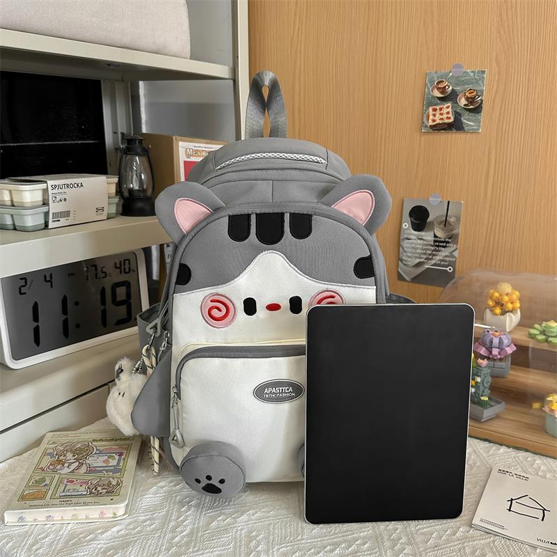 College Style Schoolbag Cute Cartoon Kitten Backpack