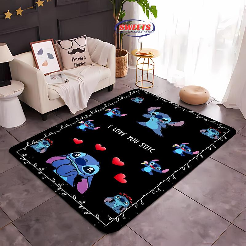 

Килим №3 на тему Діснея Ліло та Стіч! Килимок для спальні, вітальні, ліжка, Нековзний, Вишуканий домашній декор, Міцний килим, який можна прати в машині 50x80cm (20x31in)