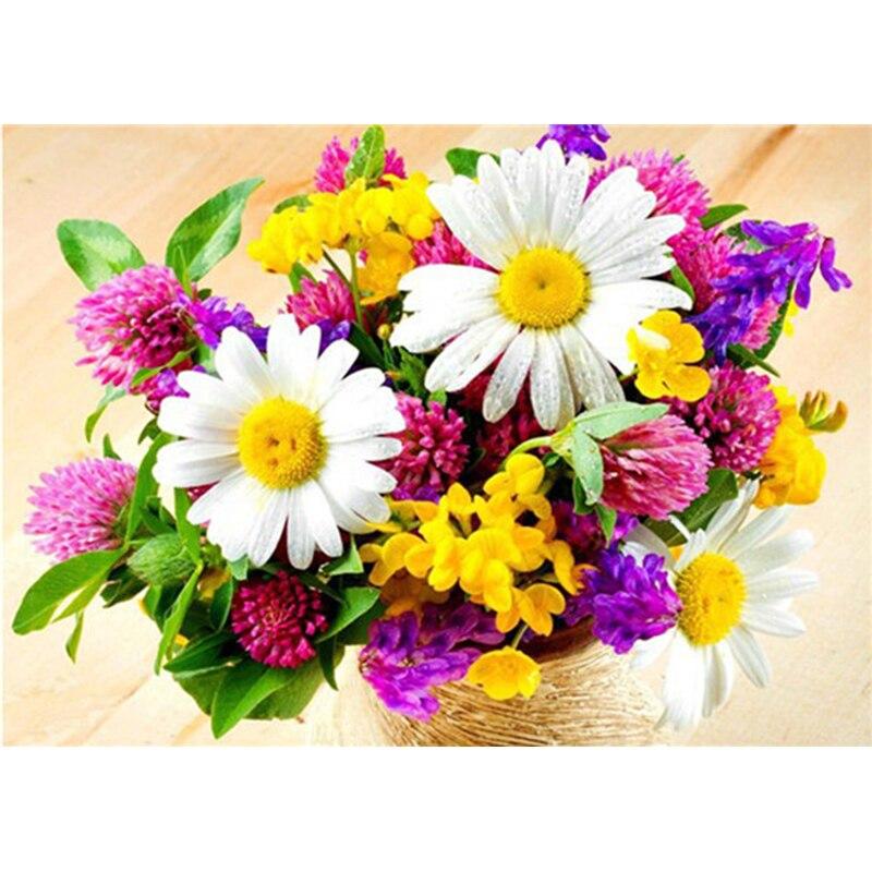 DIY Blumenvase 5D Diamant Malerei Kreuzstich voller runder Bohrer Strass Diamant Stickerei Wand Kunst Home Decor