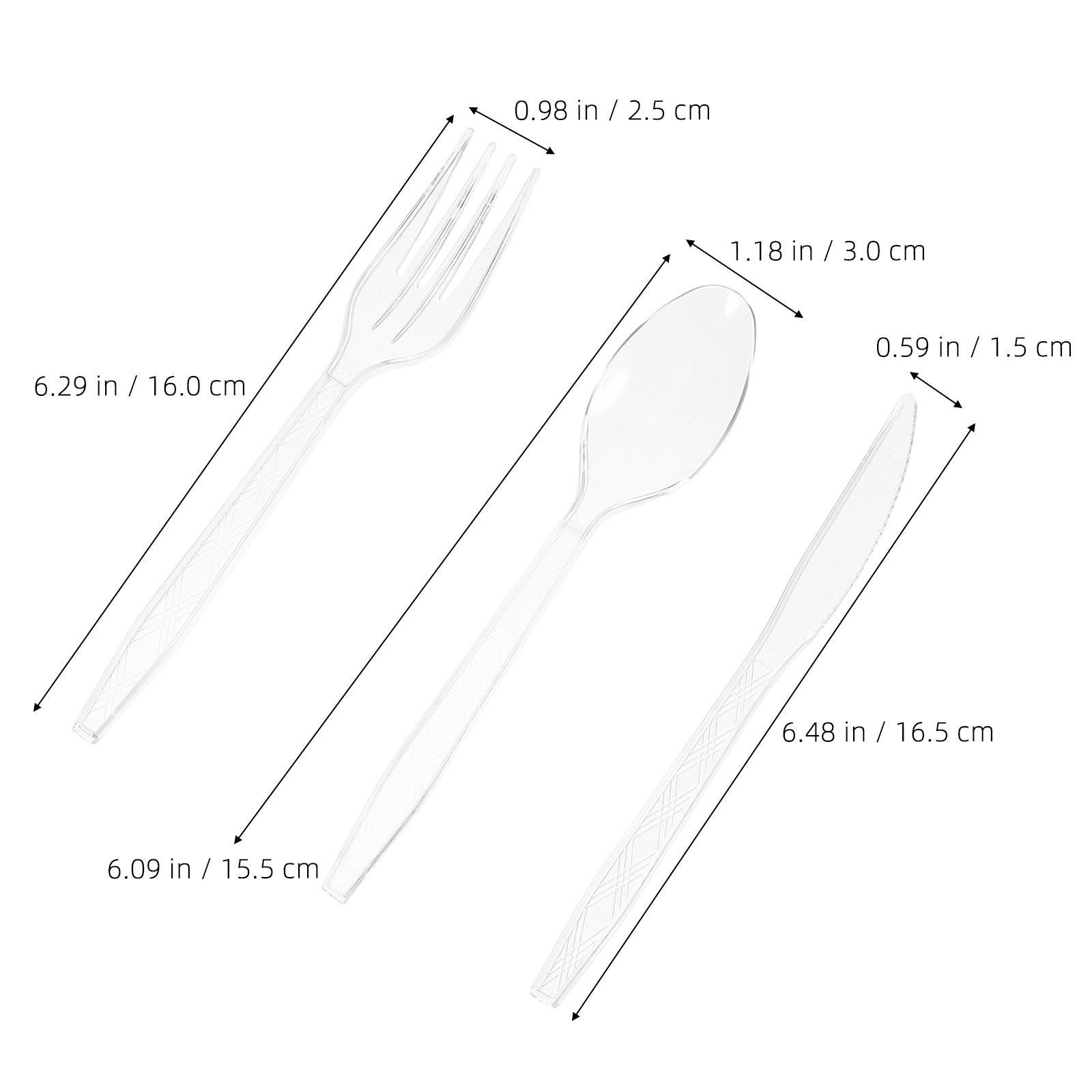 1Set Disposable Plastic Forks Spoons Knives Birthday Party Mini Spoons Tableware Buffet Wedding Serving Utensils прозрачный