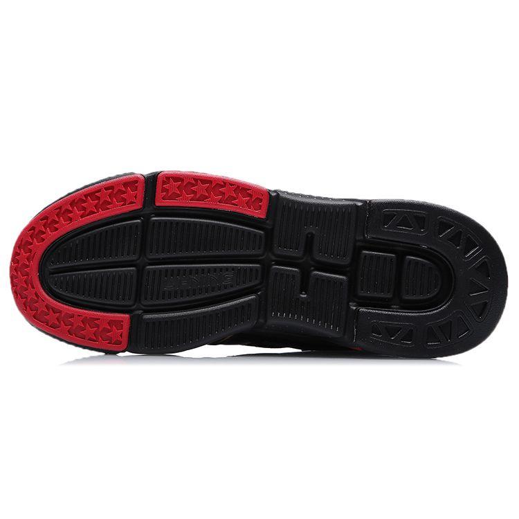 Li Ning 001 Qicheng Cny Støtdempende Slitesterk Sklisikker Pustende Lav Topp Løpesko Herre sneaker Svart Rød AGCR025-2