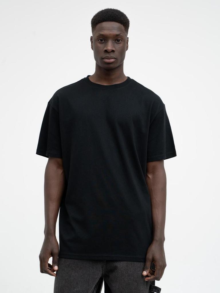 MyStars Angel Statue Men's Black Oversized Short Sleeve T-Shirt L