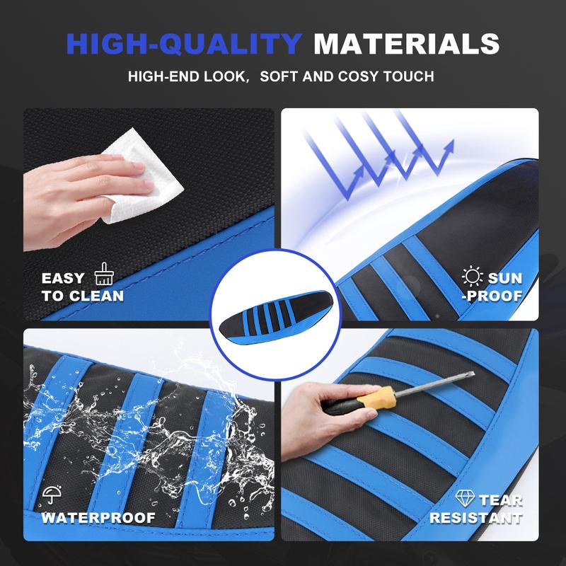 For Talaria Sting MX3 R MX4 MX5 PRO Motorcycle Striped Grip Gripper Seat Cover PVC Leather Waterproof Seat Saddle Cushion Cover