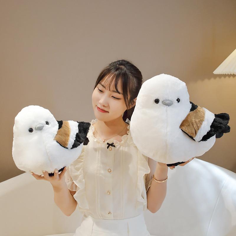 Tit Long Tailed Plush Toy Stuffed Animal Doll Cartoon Decoration Kids Gifts