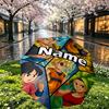 Custom Name Personalized One Piece Print Umbrella, Auto Open Close, 8‑Rib Sturdy Frame, Commute Camping Hiking Use, Birthday Gift